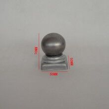 60方?jīng)_壓柱頭欄桿球頭護(hù)欄球座廠家護(hù)欄方柱頭【恒揚】