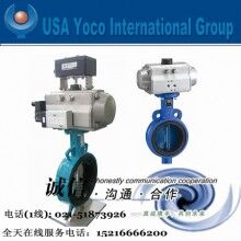 進口氣動襯膠蝶閥|YOCO氣動對夾襯膠蝶閥|美國約克品牌